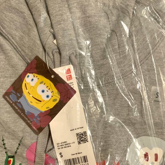Uniqlo SpongeBob SquarePants Cactus Plant Flea Market Sweat Hoodie in Gray - Picture 13 of 14